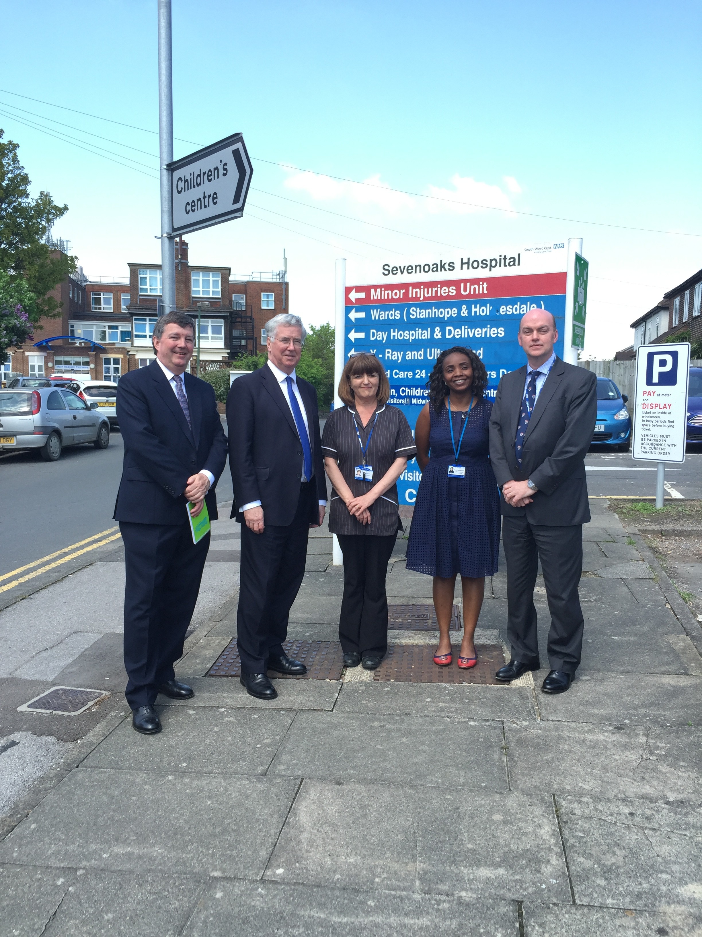 Michael with representatives from the hospital and Kent Community Health NHS Foundation Trust.